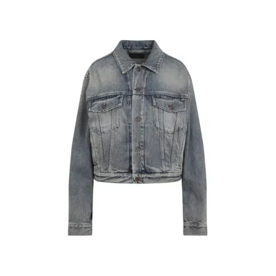 Balenciaga Denim Jackets In Blue