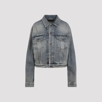 Balenciaga Denim Jackets In Blue