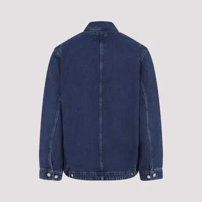 Carhartt Logo Double Front Denim Jacket In Blue