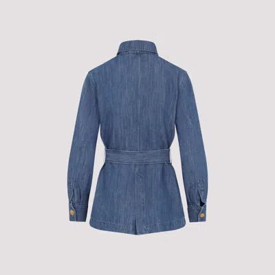 Valentino Garavani Women Solid Sahariana In Denim