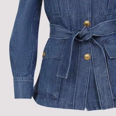 Valentino Garavani Women Solid Sahariana In Denim