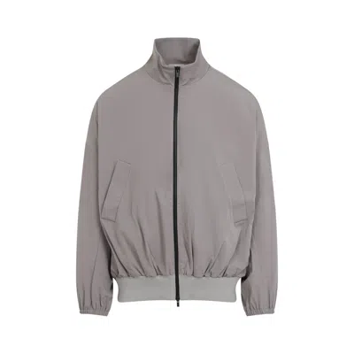 Fear Of God High Neck Track Jacket With Balloon Sleeves In Gray