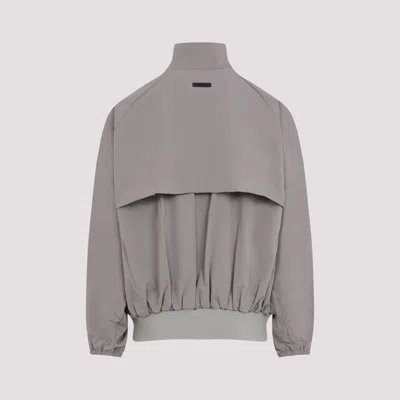 Fear Of God High Neck Track Jacket With Balloon Sleeves In Gray