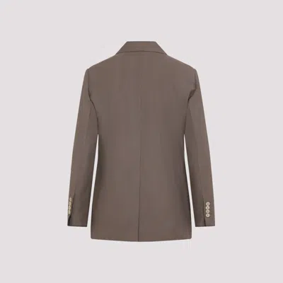 Brunello Cucinelli Cotton And Linen Waistcoat Jackets Beige In Brown