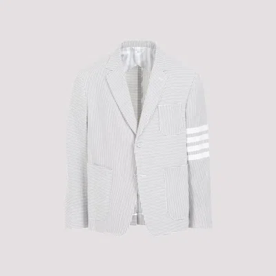 Thom Browne 4-bar Single-breasted Seersucker Blazer