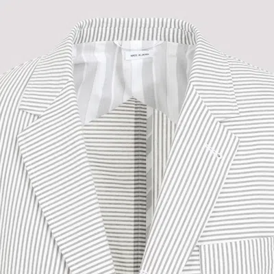 Thom Browne 4-bar Single-breasted Seersucker Blazer