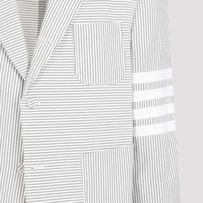 Thom Browne 4-bar Single-breasted Seersucker Blazer