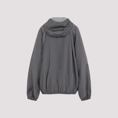 Miu Miu Grey Polyester Jacket In Gray