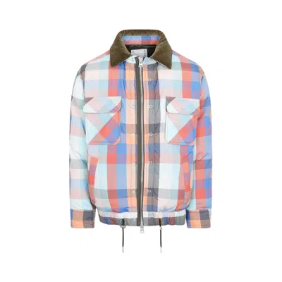 Sacai Check-pattern Zip-up Bomber Jacket