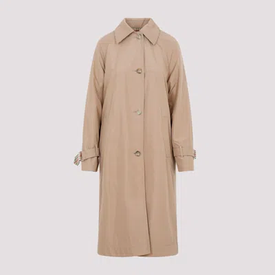 Akris Camel Multicolor Wool Flannel Coat