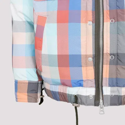 Sacai Check-pattern Zip-up Bomber Jacket
