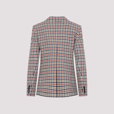 Chloé Chloe Checked Wool-blend Blazer In Neutral