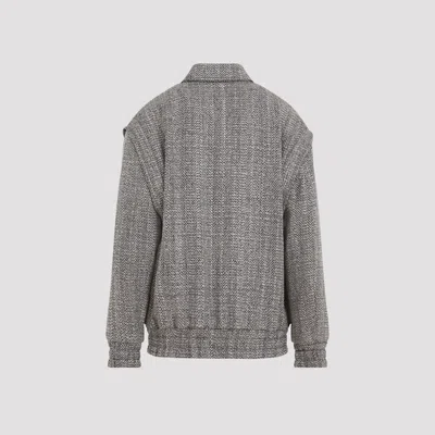 Golden Goose Journey Wool Blend Herringbone Bomber Jacket