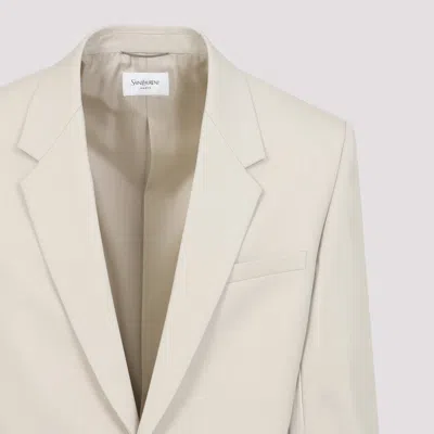 Saint Laurent Single-button Tailored Wool Jacket With Notched Lapels