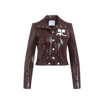 Courrèges High Collar Cropped Cotton Jacket