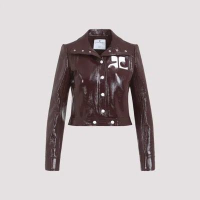 Courrèges High Collar Cropped Cotton Jacket
