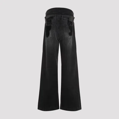 Attico Layered Waist Wide-leg Jeans