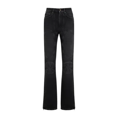 Jean Paul Gaultier Jeans With Padded Inlays And Lace-up