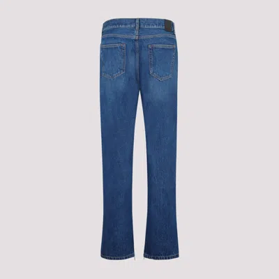 Off-white Indigo Blue Cotton Jeans