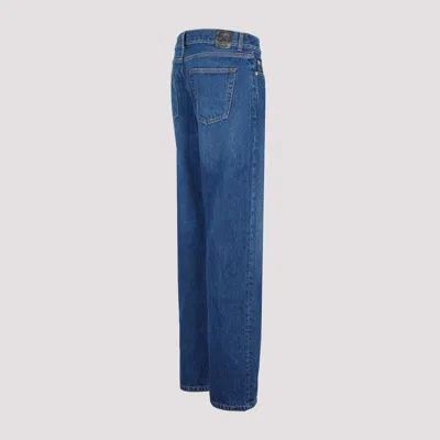 Off-white Indigo Blue Cotton Jeans