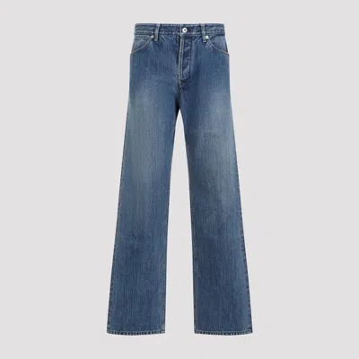 Jil Sander Canard Blue Cotton Trouser 18 Denim Jeans In Blue