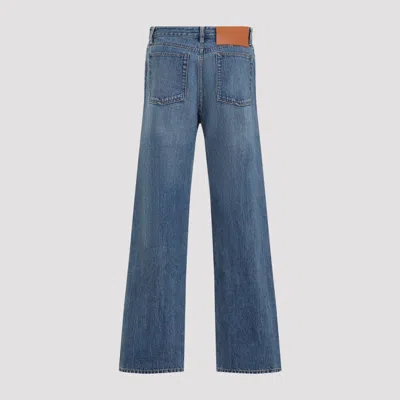 Jil Sander Canard Blue Cotton Trouser 18 Denim Jeans In Blue