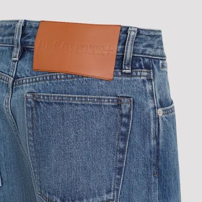 Jil Sander Canard Blue Cotton Trouser 18 Denim Jeans In Blue
