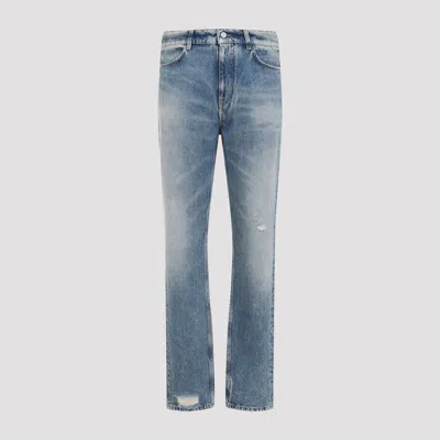 Givenchy Washed Denim Tapered Leg Jeans With Contrast Stitching