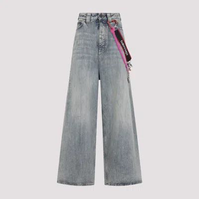 Balenciaga Wide-leg High Waist Jeans With Unique Accessory Chain