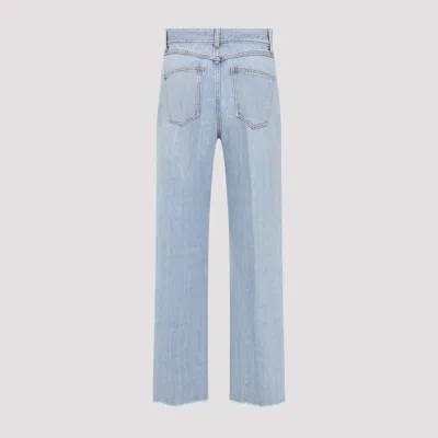 Giambattista Valli Flared High-waist Jeans Frayed Hem In Blue