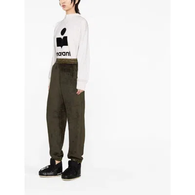 Isabel Marant Étoile Leather Sweatshirts In Gray