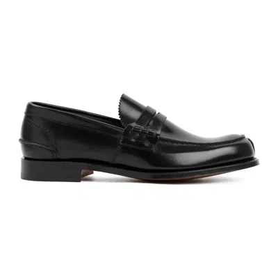 Church's Tunbridge Fume Navy Loafers In Black
