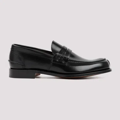 Church's Tunbridge Fume Navy Loafers In Black