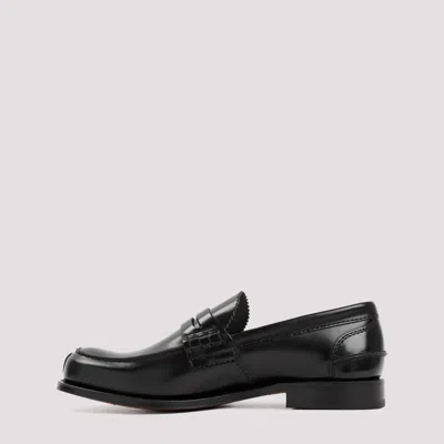 Church's Tunbridge Fume Navy Loafers In Black