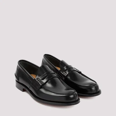 Church's Tunbridge Fume Navy Loafers In Black
