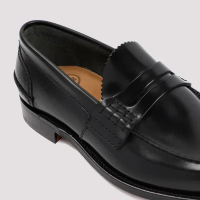 Church's Tunbridge Fume Navy Loafers In Black