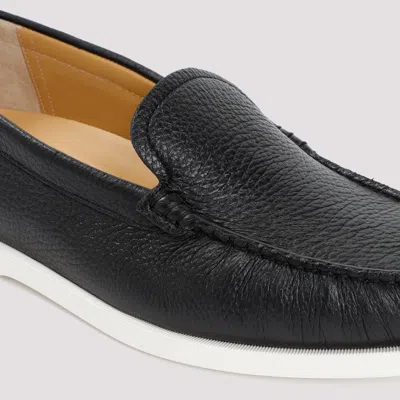 Bally Nadim Leather Loafers Red Strap