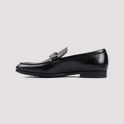 Tod's Double T Buckle Loafers In Brushed Leather
