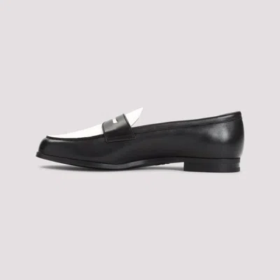 Church's Dark Blue And White Leather Loafers