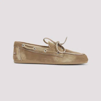 Miu Miu Suede Lace-up Moccasins