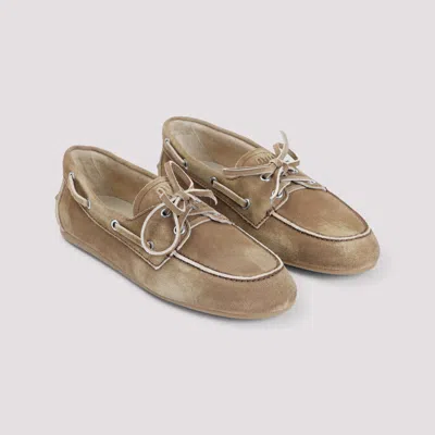 Miu Miu Suede Lace-up Moccasins