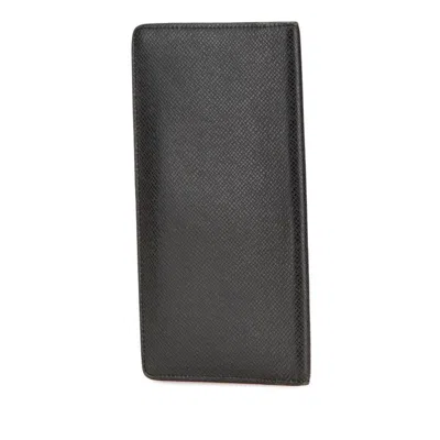 Pre-owned Louis Vuitton Taiga Black Noir Taiga Leather Coin Purse/coin Case ()