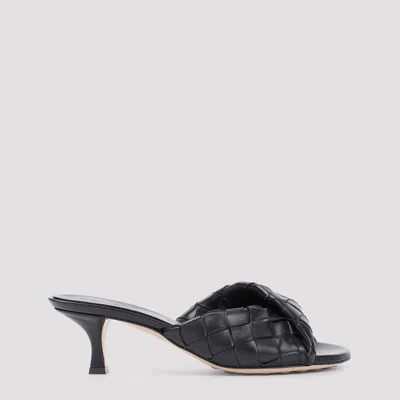 Bottega Veneta Interciato Woven Twist Mule Sandals