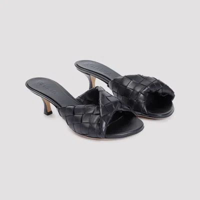 Bottega Veneta Interciato Woven Twist Mule Sandals
