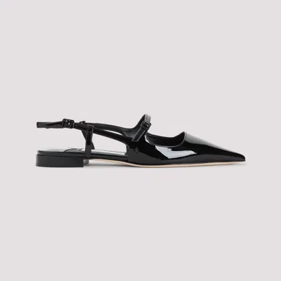 Jimmy Choo 'didi Flat' Black Ballerinas With Shiny Finish