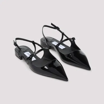 Jimmy Choo 'didi Flat' Black Ballerinas With Shiny Finish