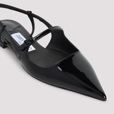 Jimmy Choo 'didi Flat' Black Ballerinas With Shiny Finish