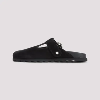 Roger Vivier Minimalist Black Flats With Rounded Toe And Low-profile Sole In Black