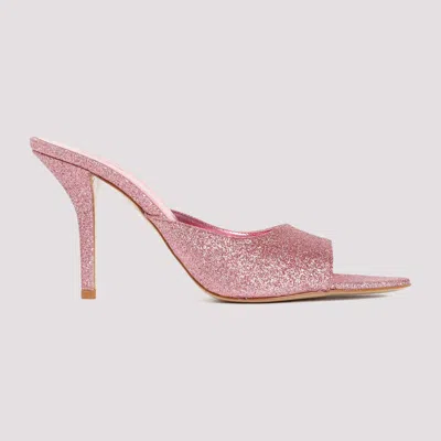 Gia Borghini Pernille Dark Pink Glitter Perni Mules In Multi