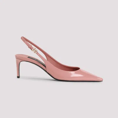 Dolce & Gabbana Mun 90 Polished Calfskin Slingback Pumps